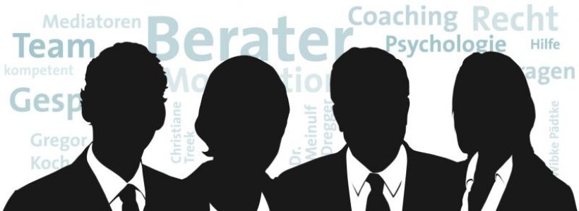 Team Wordcloud – Mediatoren, Berater, Team, Coaching, Recht, Psychologie